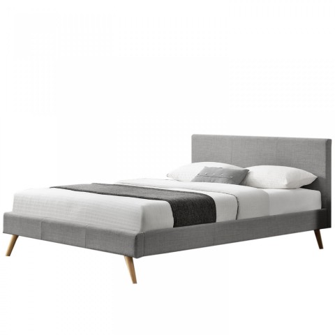 Pat tapițat Toledo 140 x 200 cm | gri deschis č.5