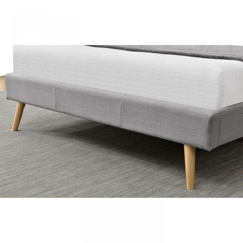 Pat tapițat Toledo 140 x 200 cm | gri deschis č.4