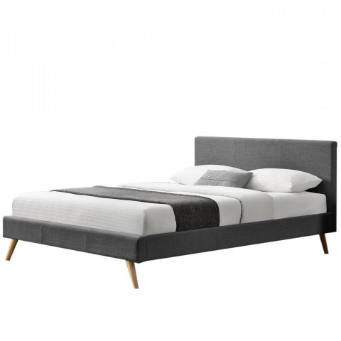 Pat tapițat Toledo 140 x 200 cm | gri închis č.5