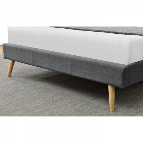 Pat tapițat Toledo 140 x 200 cm | gri închis č.4
