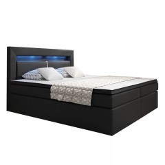 Pat Box Spring New Jersey cu spațiu de depozitare și iluminare LED 180 x 200 cm | negru č.3