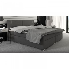 Pat Box Spring Maine cu iluminare LED 180 x 200 cm | gri č.2