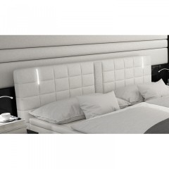 Pat Box Spring Maine cu iluminare LED 180 x 200 cm | alb č.3