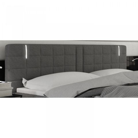 Pat Box Spring Maine cu iluminare LED 140 x 200 cm | gri č.3