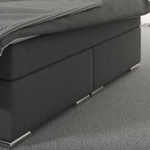 Pat Box Spring Maine cu iluminare LED 140 x 200 cm | gri č.4