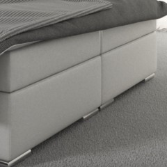 Pat Box Spring Georgia cu iluminare LED 180 x 200 cm | alb č.3