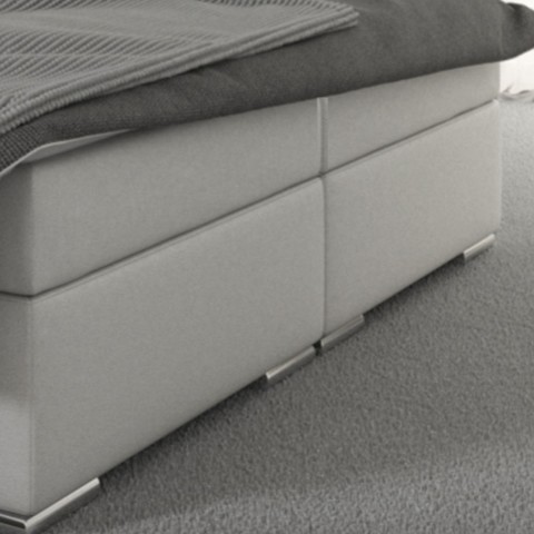 Pat Box Spring Georgia cu iluminare LED 180 x 200 cm | alb č.3