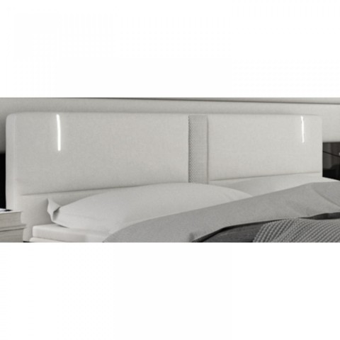 Pat Box Spring Georgia cu iluminare LED 180 x 200 cm | alb č.4