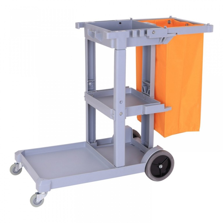  Cărucior pe roti, pentru curățenie, cu suport pentru sac