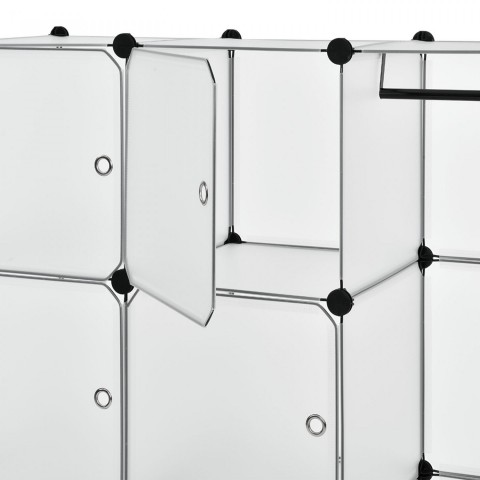 Sistem variabil de rafturi pentru încălțăminte 140 x 35 x 175 cm | 20 compartimente gri č.5