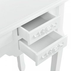 Masa toaleta, pentru machiaj, cu oglinda Hannah | alba č.3