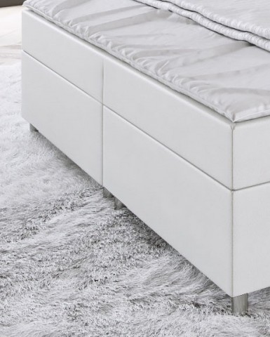 Pat Box Spring Cleveland cu iluminare LED 180 x 200 cm | alb č.5