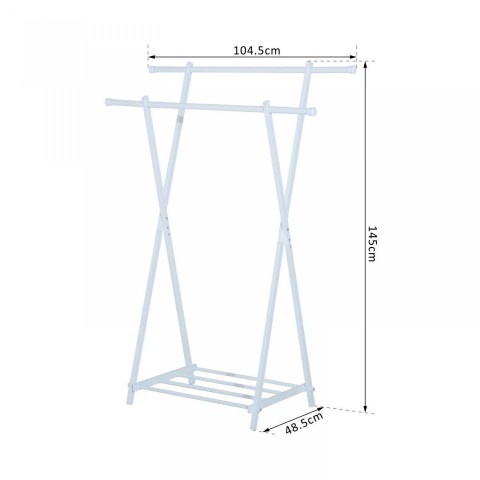 Suport metalic pentru haine | alb č.6
