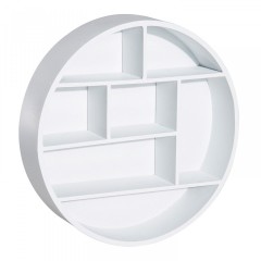 Raft rotund pe perete | alb č.1
