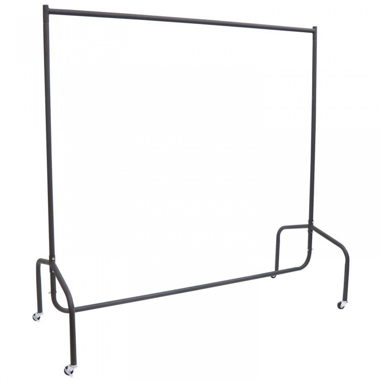 Suport metalic pentru haine 150 x 60 x 150 cm | negru