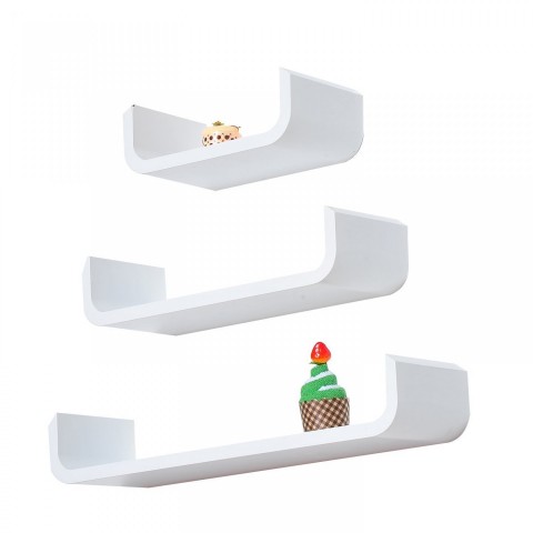 Raft pe perete Set 3-piese | alb č.2