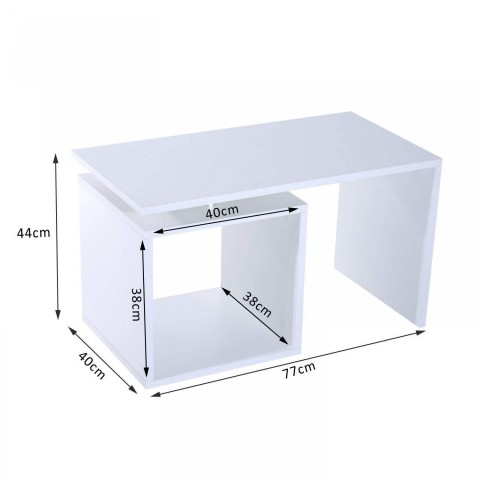 Măsuța de cafea Aaron | alba č.5