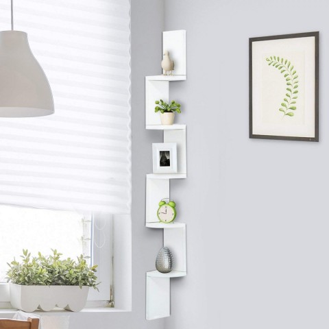 Raft pe perete 120 x 12 x 12 cm | alb č.2