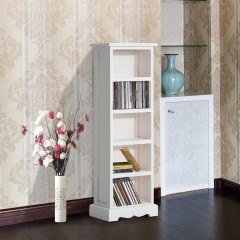 Etajera cu 5 rafturi pentru DVD | alba č.2