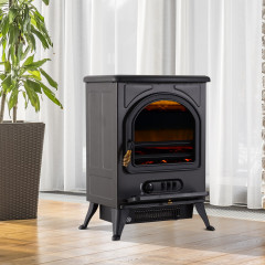 Șemineu electric LED 900/1800W | negru č.2