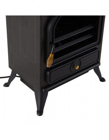 Șemineu electric LED 900/1800W | negru č.5