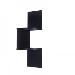 Raft de colț pe perete | negru