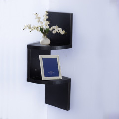 Raft de colț pe perete | negru č.2