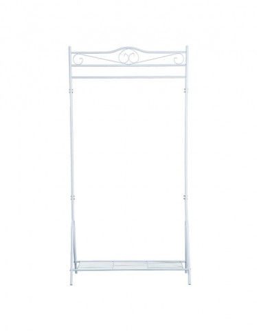 Suport din metal pentru haine și încălțăminte | alb č.4