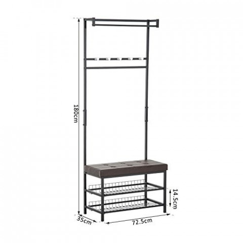 Cuier si dulap pentru încălțăminte, din metal | negru č.5