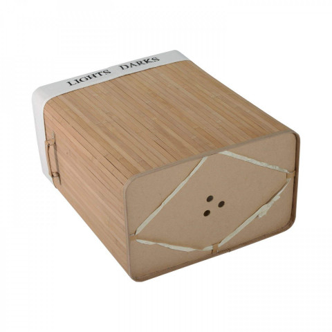 Coș din bambus pentru rufe, cu capac 100 L | deschis č.4