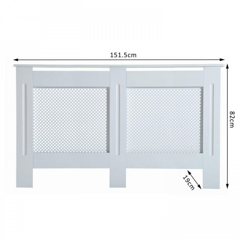 Masca calorifer 152 cm MDF | alba č.5