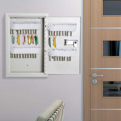 Seif cu blocare combinată, pentru chei, cu 40 etichete | bej č.2
