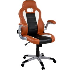 Scaun de birou GT Series One maro-negru-alb č.1