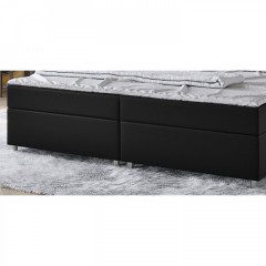 Pat Box Spring Cleveland cu iluminare LED 180 x 200 cm | negru č.2