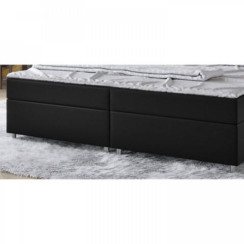 Pat Box Spring Cleveland cu iluminare LED 180 x 200 cm | negru č.2