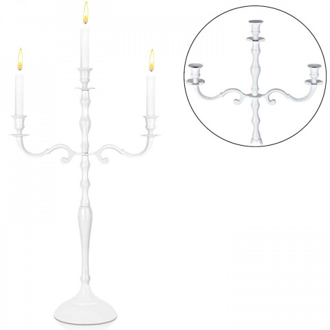 Sfeșnic de Crăciun 40 cm | alb č.6