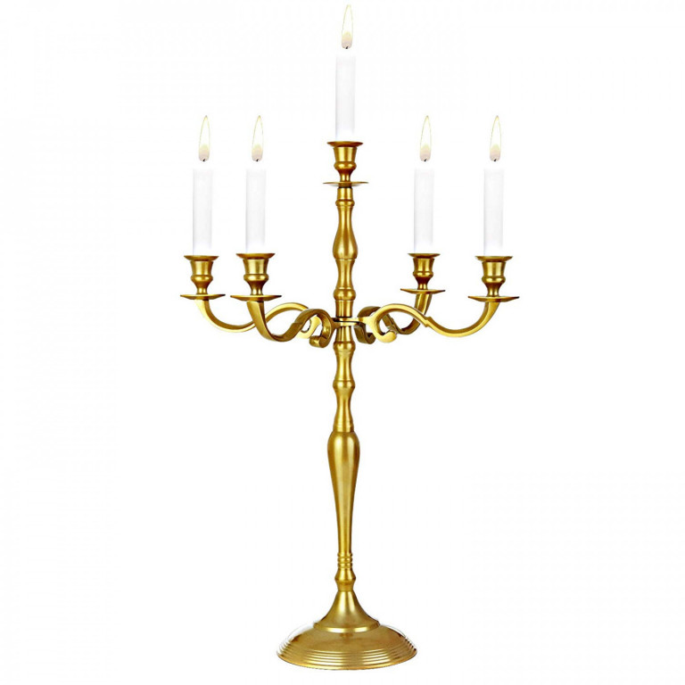 Sfeșnic de Crăciun 40 cm | auriu