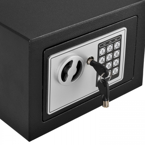 Seif cu lacăt electronic 23 x 17 x 17 cm | negru č.4