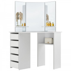 Masa originala de toaleta, cu oglindă Nova | alb č.3