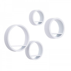 Raft pe perete 4-piese Set | alba