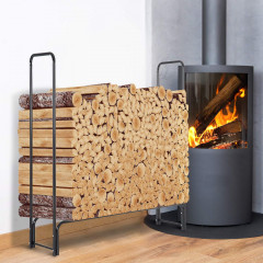 Suport de depozitat lemne pentru șemineu 122 x 35 x 122 cm | negru č.1