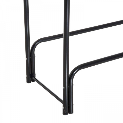 Suport de depozitat lemne pentru șemineu 122 x 35 x 122 cm | negru č.4