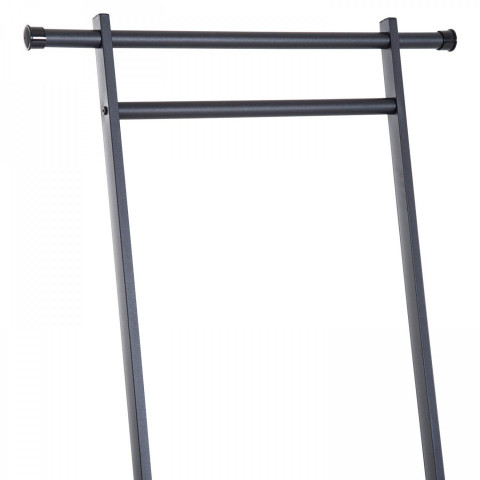 Suport pentru haine cu roti din metal | negru č.6