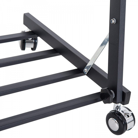 Suport pentru haine cu roti din metal | negru č.7