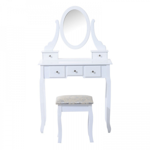 Masa originala de toaleta, cu oglindă Luisa | alb č.2