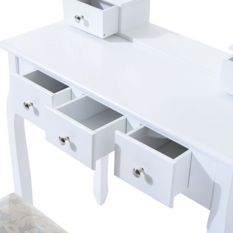 Masa originala de toaleta, cu oglindă Luisa | alb č.5