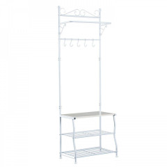 Cuier si dulap pentru încălțăminte din metal | alb č.1