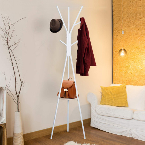 Suport metalic pentru haine 180 cm | alb č.2