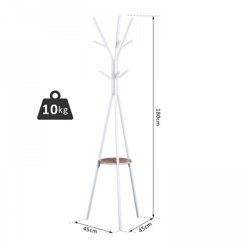 Suport metalic pentru haine 180 cm | alb č.5