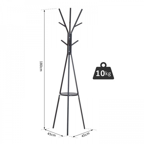 Suport metalic pentru haine 180 cm | negru č.6